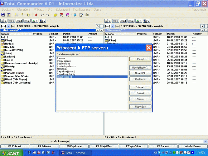 N�vod k nastaven� FTP p�ipojen�